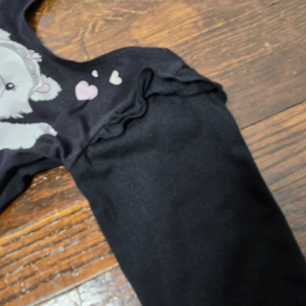 Vintage 80s 90s Ballerina Bear Stirrup Legging Girls Jumpsuit